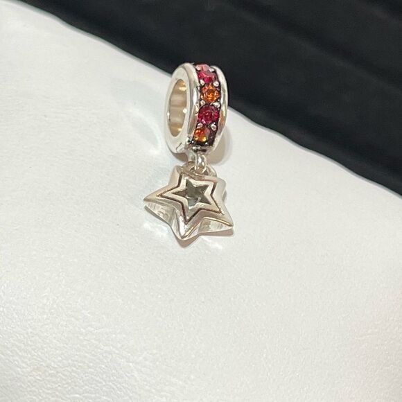 Brighton Shooting Star Spacer Silver Red NWOT - Picture 4 of 6